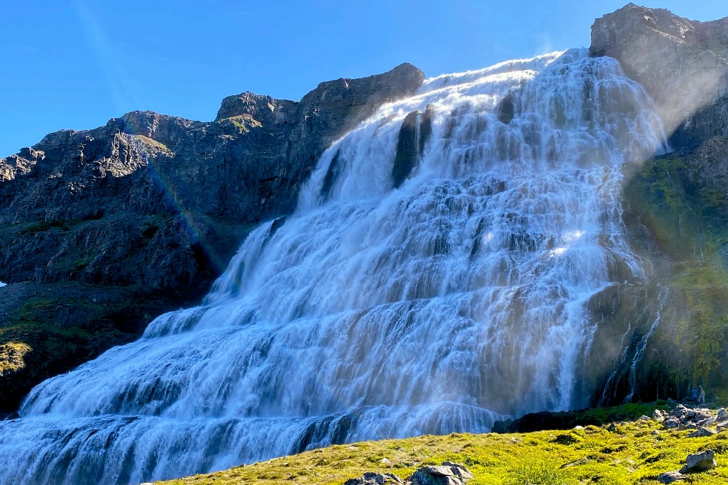 Dynjandi waterfall is called the Jewel of the Westfjords and is the region’s largest waterfall