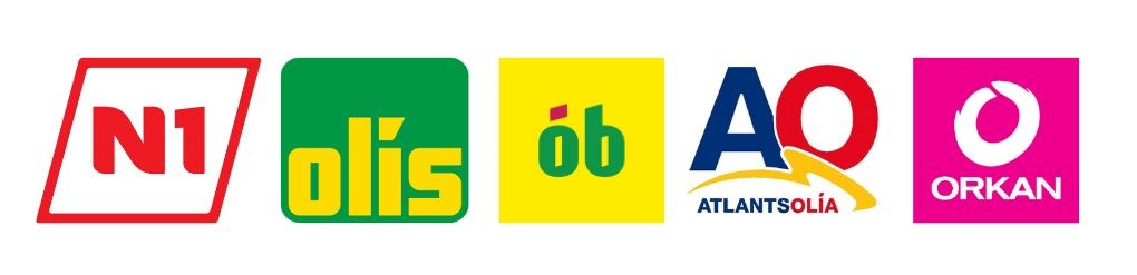 Gas stations main brands Iceland