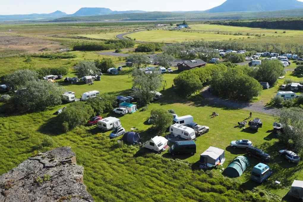 One of the most popular campsite in Iceland for campers