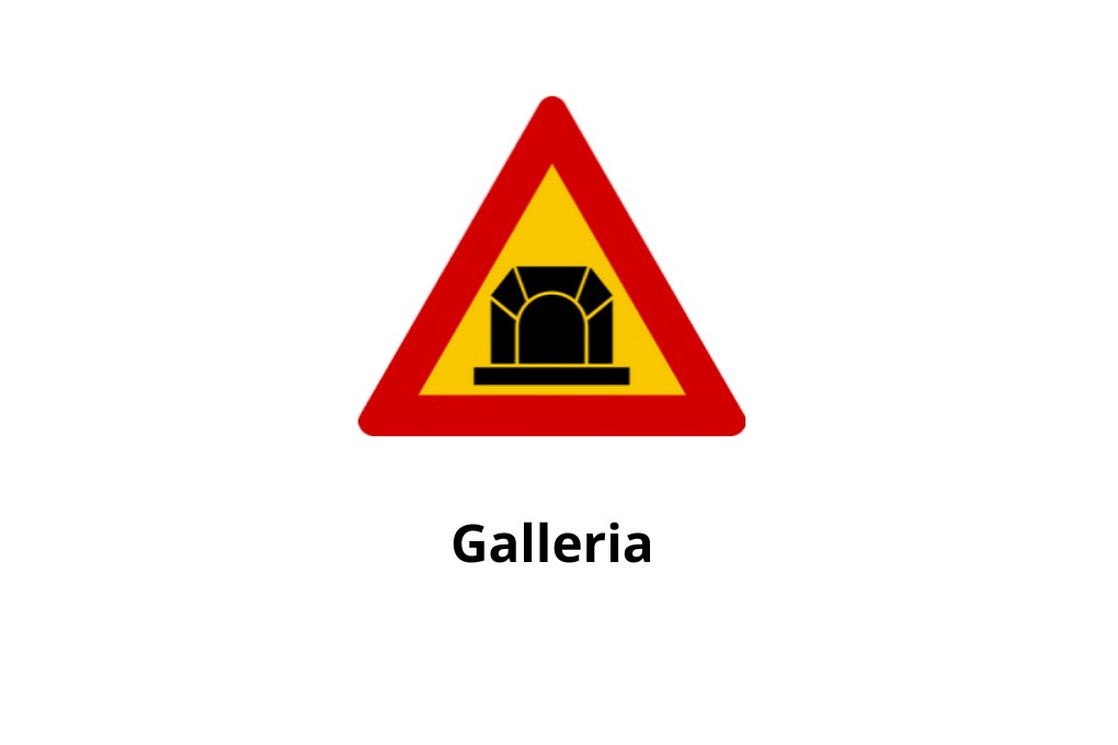 Un cartello indicante una galleria in Islanda