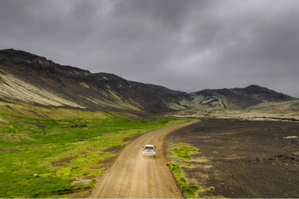 Gravel road in Iceland