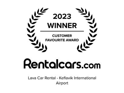 Award for the Customer's Favourite Car Rental Company in Iceland by Rentalcars.com won by Lava Car Rental in 2023
