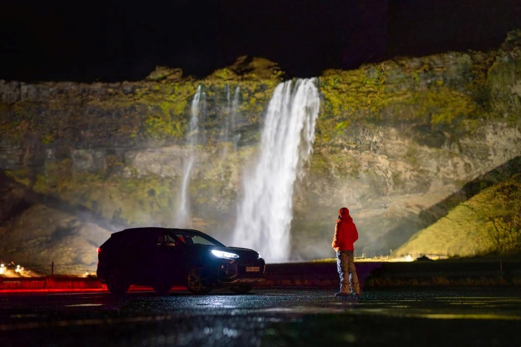 Visit Seljalandsfoss waterfall in Iceland by car