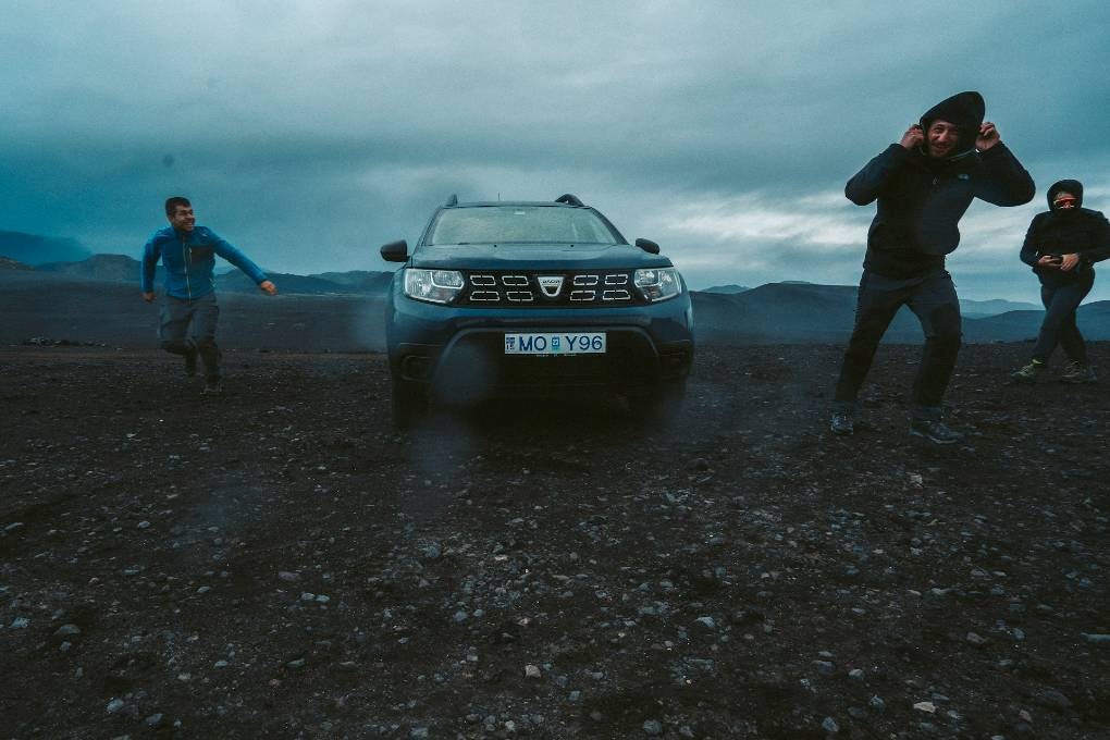 Storm weather in Iceland